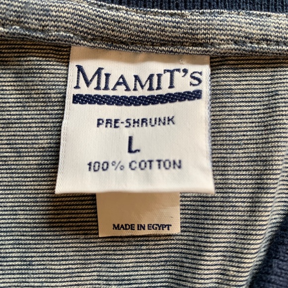 MiamiT’s Royal Caribbean Large Navy Blue Striped Polo - Picture 3 of 3